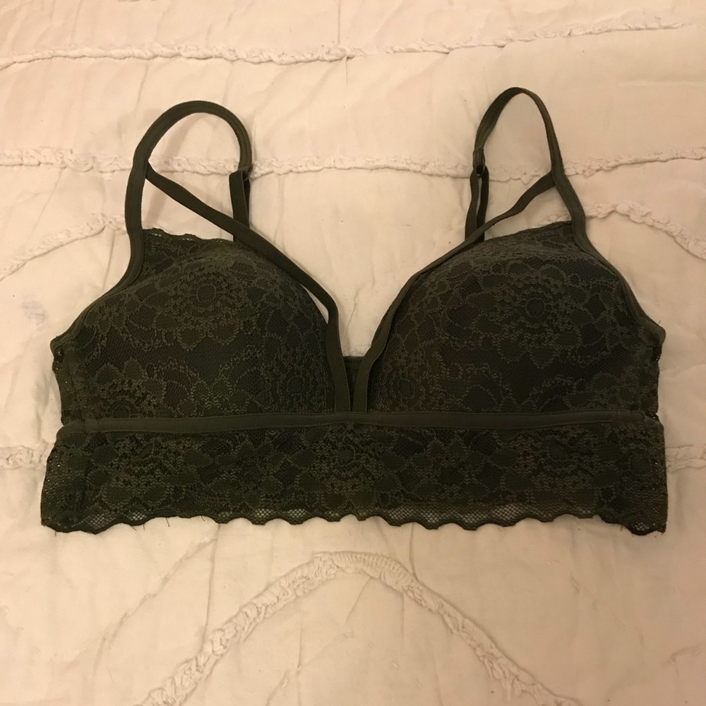 Victoria secret lace bralette  (army green) XS